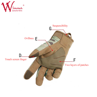 Găng tay đạp xe máy màu sắc ngụy trang polyester mềm