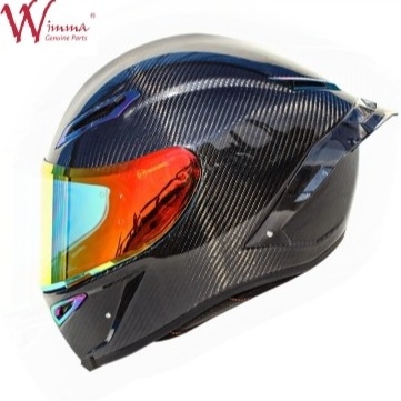 Full Face Motorcycle Helmet Retro Carbon Fiber Ventilation tuyệt vời thoải mái và phù hợp