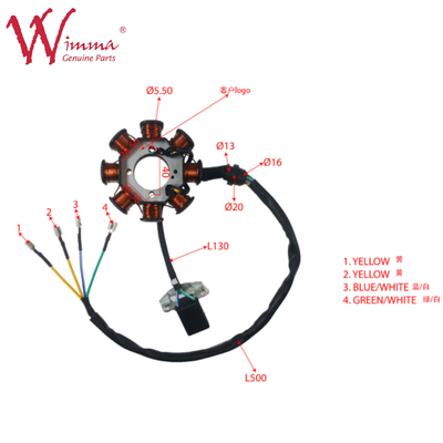 Xe máy Magneto Stator Coil Stator Comp Phụ tùng phụ kiện XY200GY6 Wimma đồng